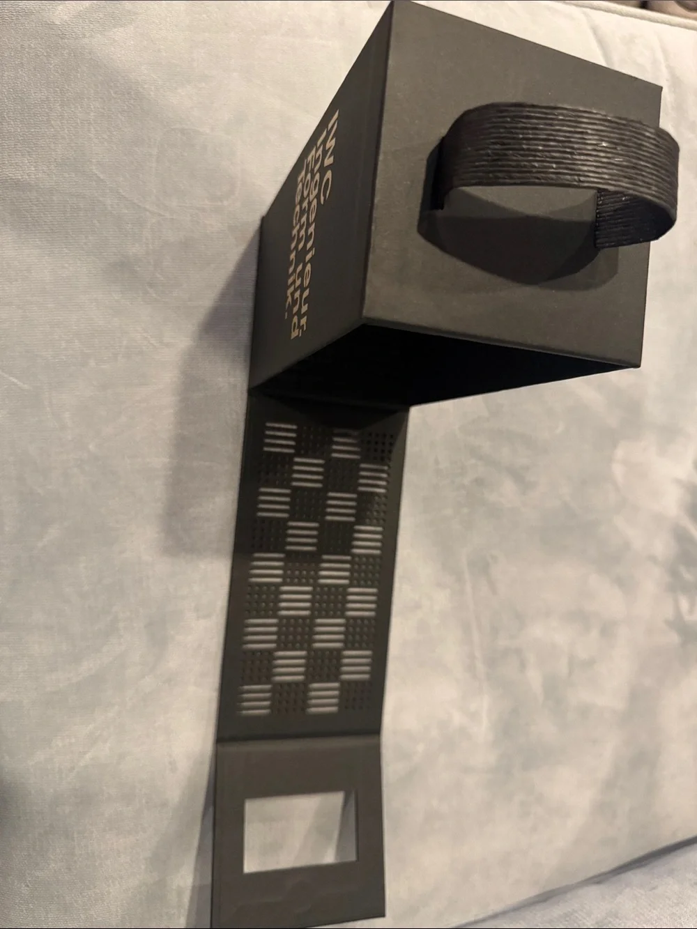 IWC Black Presentation Box with Gold Lettering